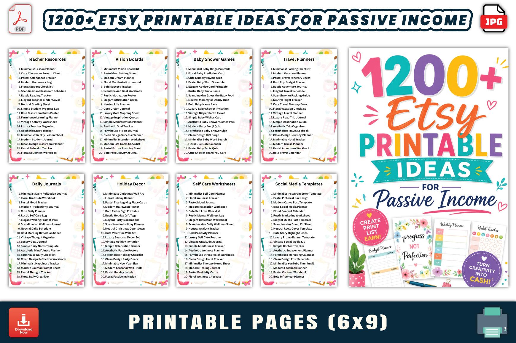 1200+ Etsy Printable Ideas for Passive