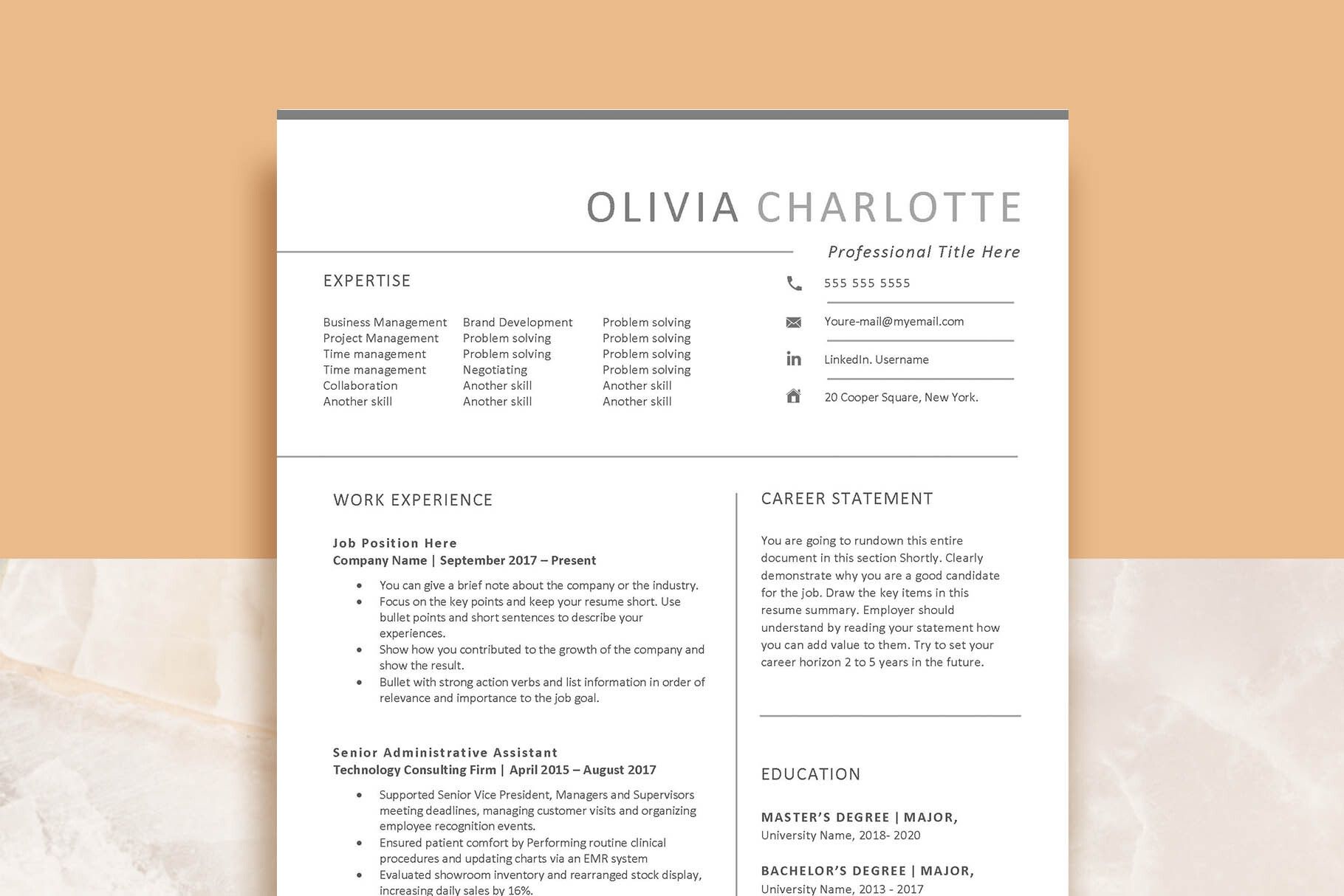 Skill Based Resume Template