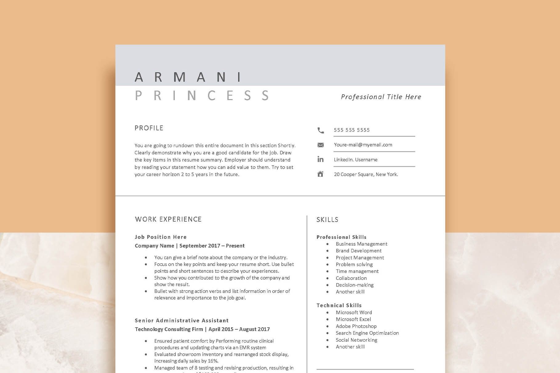 Skill Based Resume Template